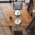 Juegos de mesa de comedor Tablero de MDF de metal de madera ajustable